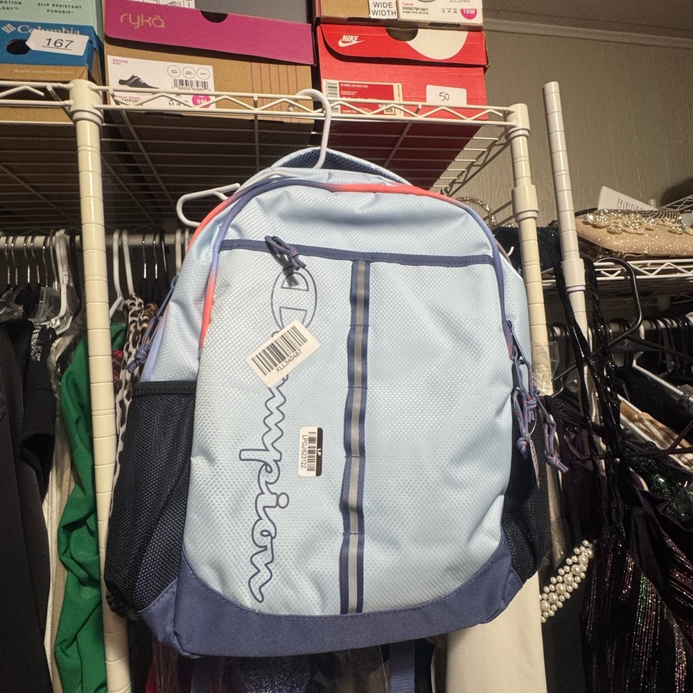 Champion Light Blue and Navy Backpack